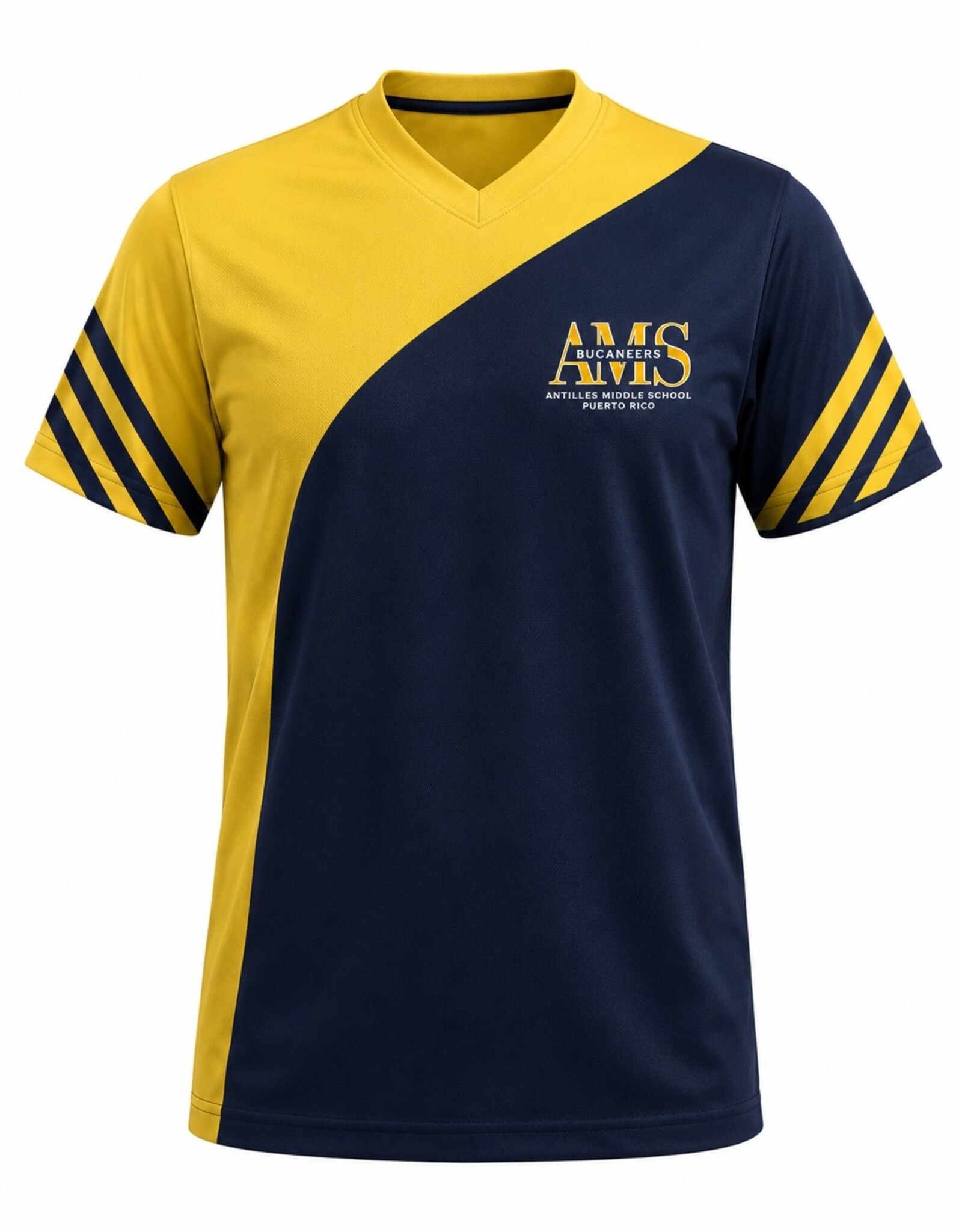 Antilles Middle School AMS T-Shirt | Navy Gold | Antilles Middel School