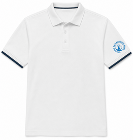 Col. San Antonio Abad Polo Niña | Blanco y Vivo Navy manga | Col. San Antonio Abad