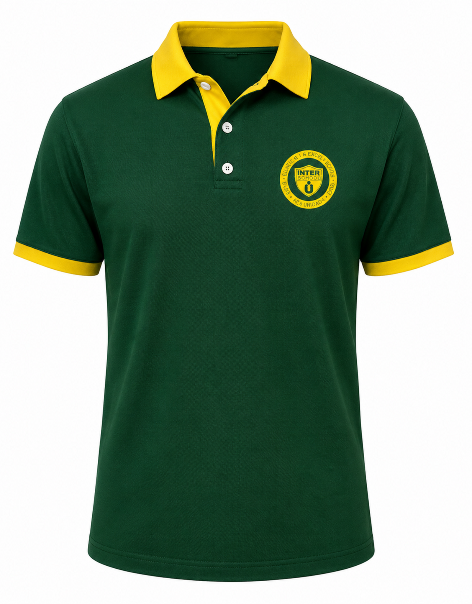 Esc. Antolina Velez | Interamerican Bilingual Polo Verde | Cuello y Mangas Amarillas | Esc. Antolina Velez