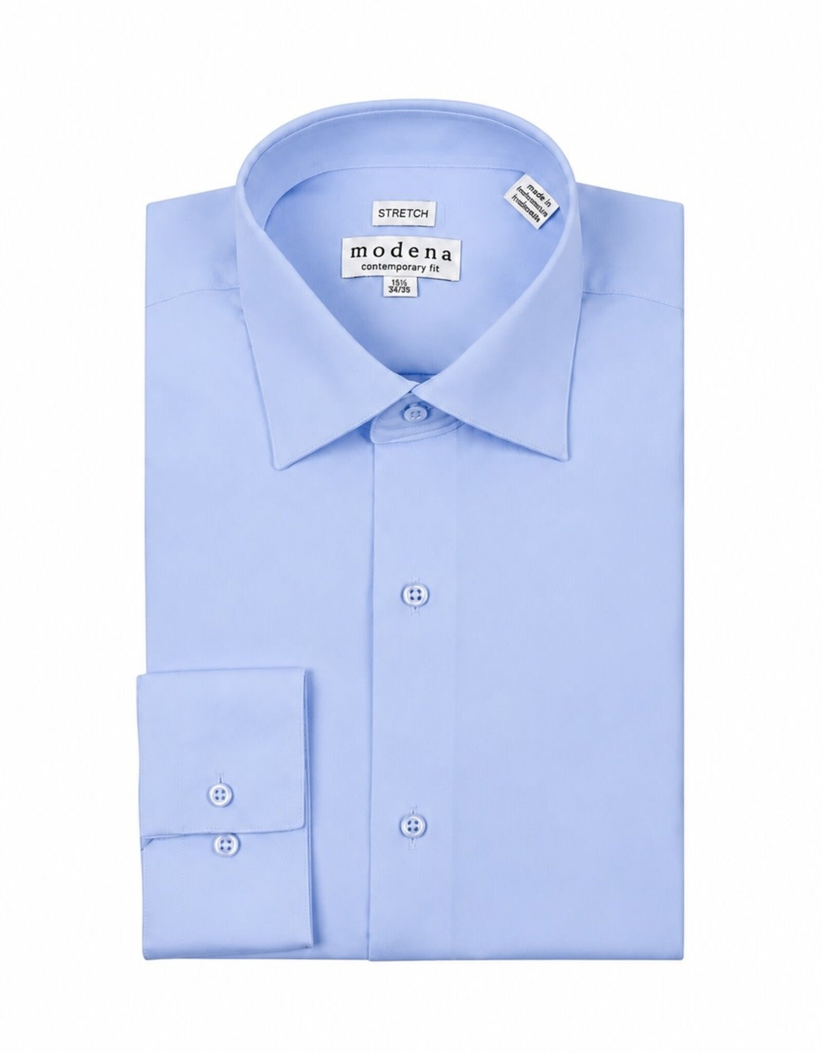 Modena Dress Shirt | No Pocket | Stretch | 60% Cotton 40% Polyester