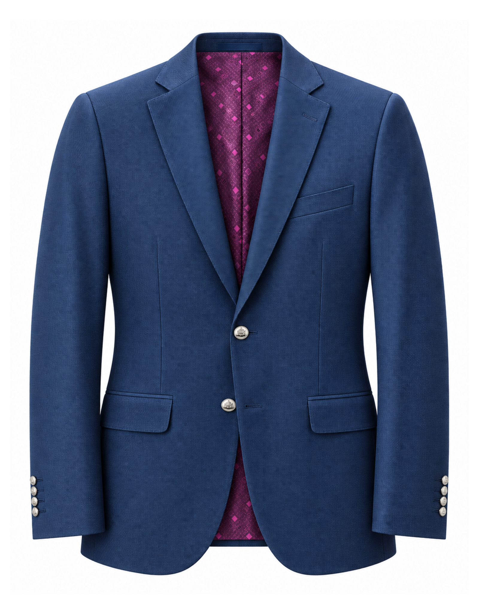 Antonio Cardinni Blazer Silk Blend | Pique | Hand stitched with silver buttons