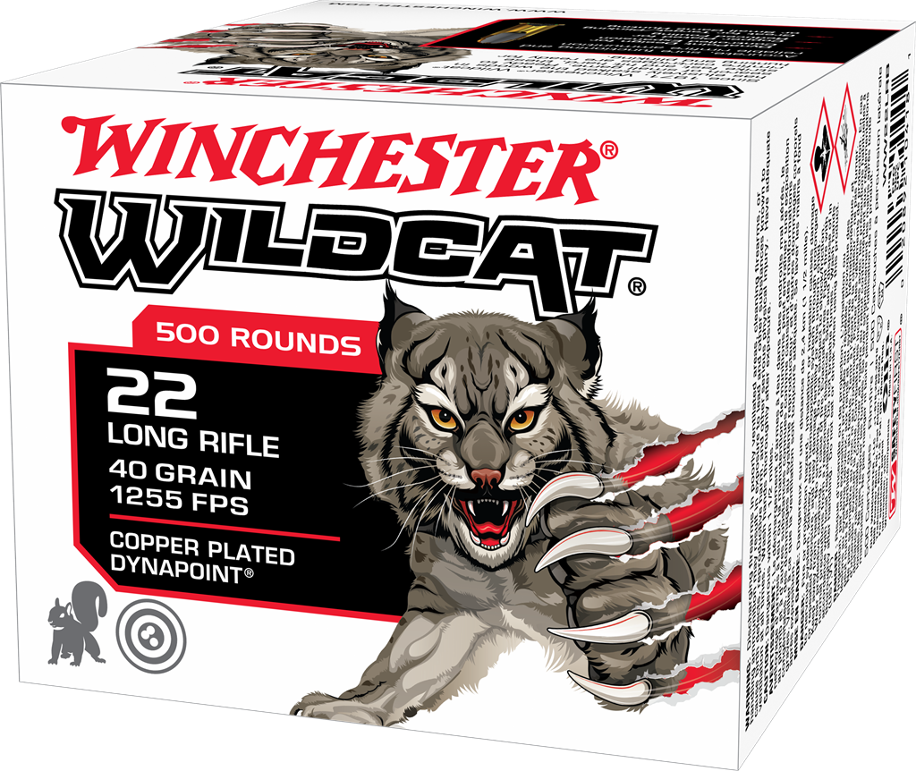 Winchester Wildcat Rimfire 22 Long Rifle, 40 Grain, 50 rds single