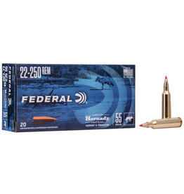 FEDERAL CF 22-250 REM 55GR HORNADY V-MAX BULLET