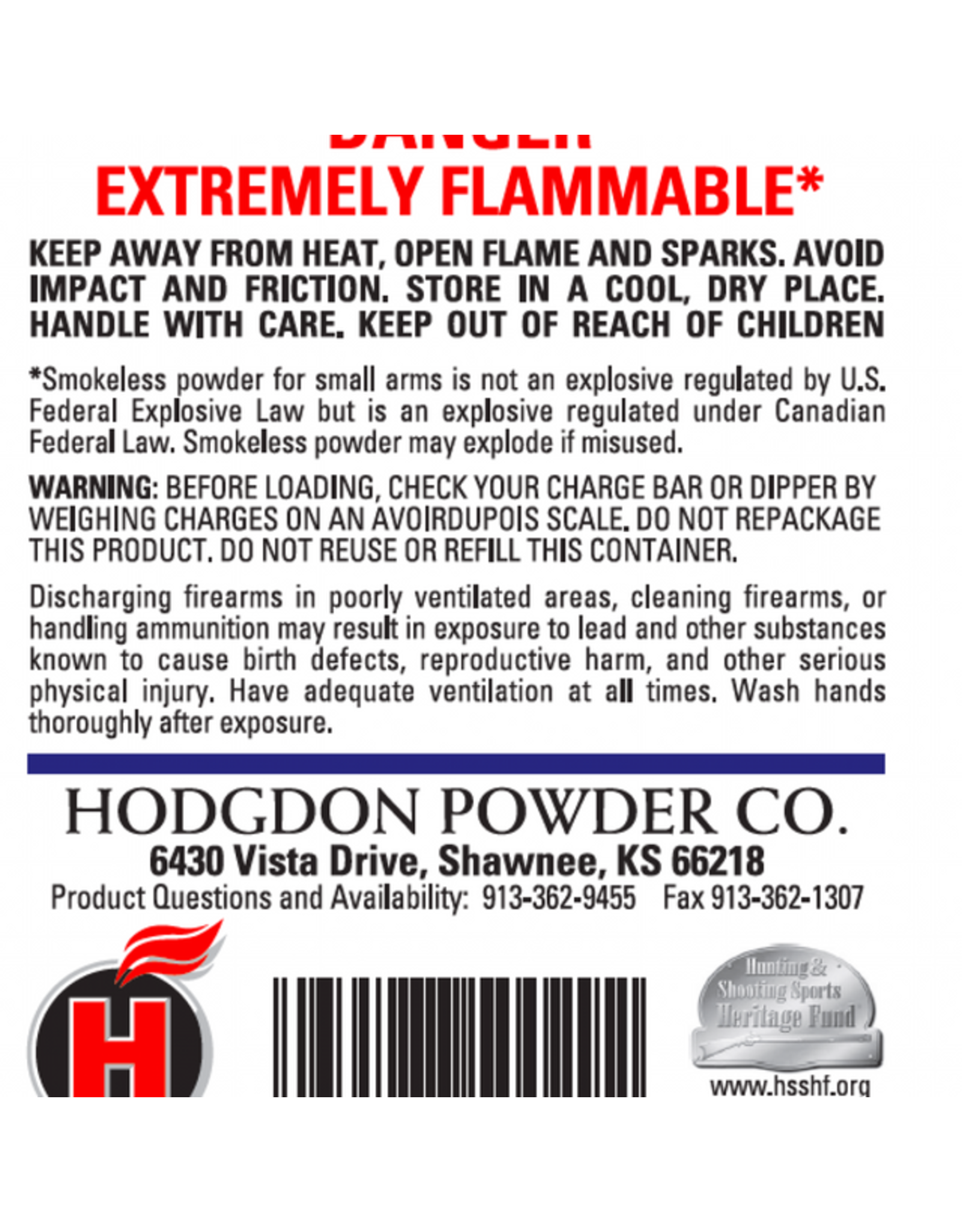 HODGDON POWDER CO. INC. HODGDON RETUMBO RFL POWDR 1LB