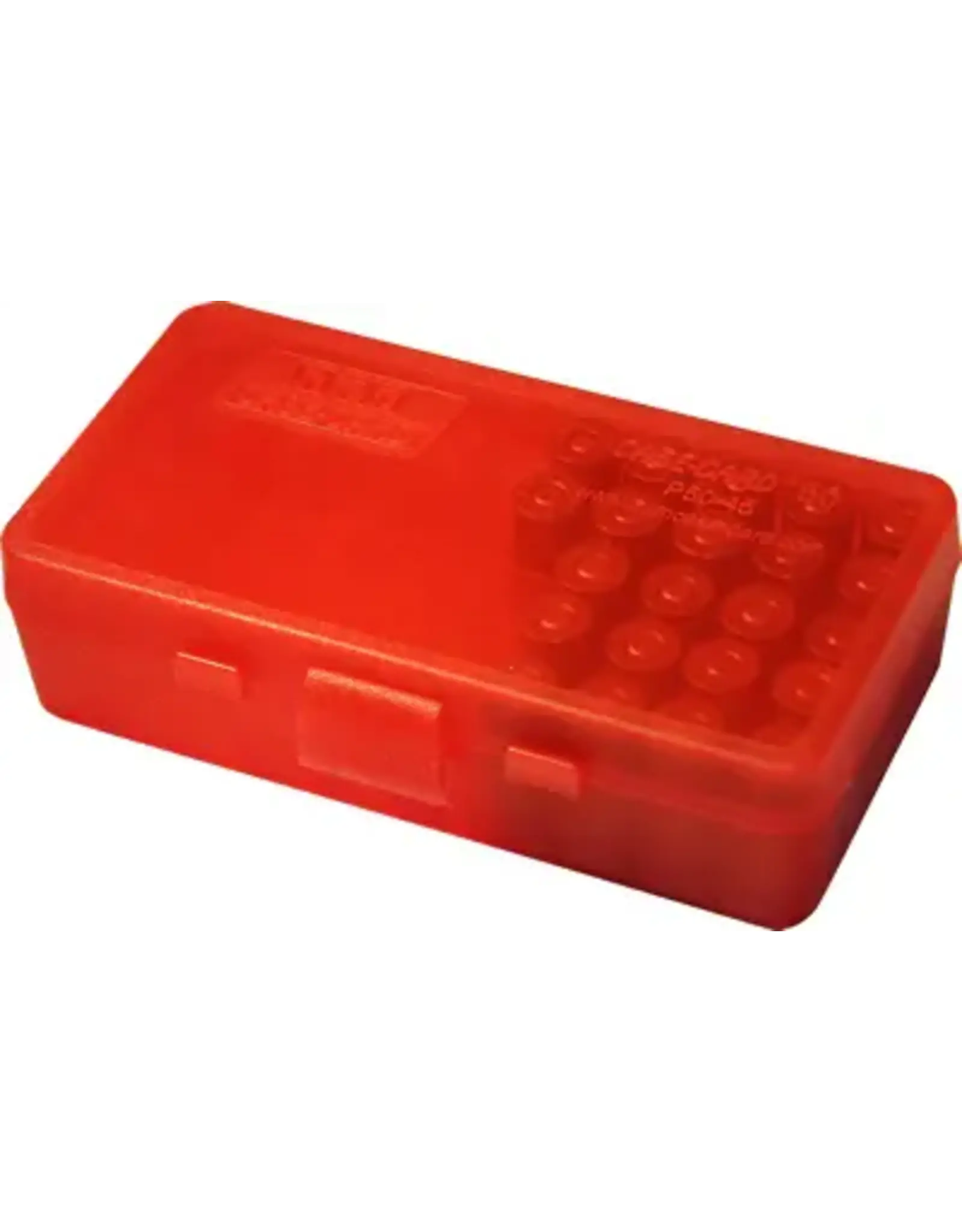 MTM Case-Gard MTM P50-9M - Ammo Box 50 Round Flip-Top 9mm 380 ACP Red in Colour