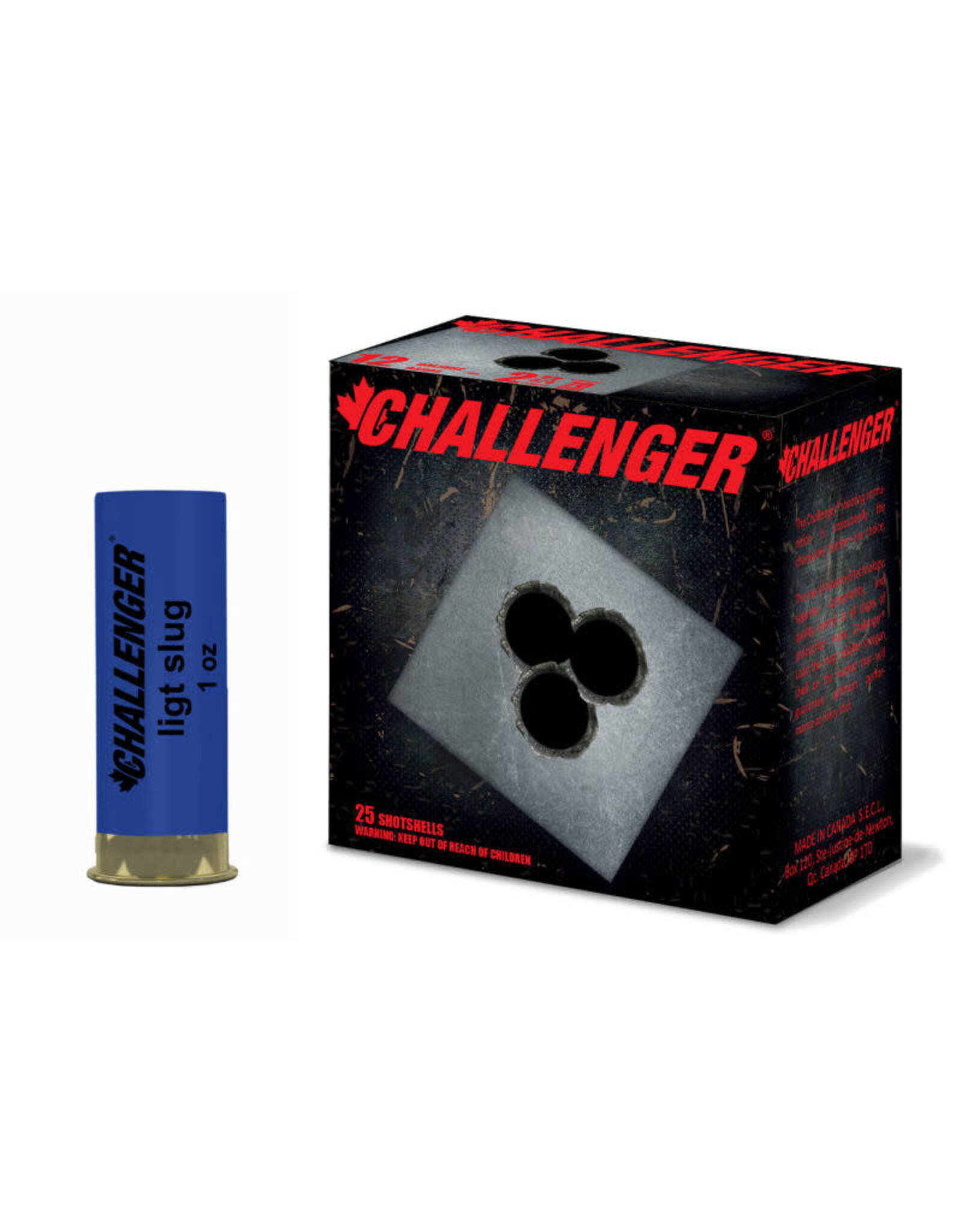 CHALLENGER AMMO 03150 TACTICAL SLUG 12GA 2-3/4'' single