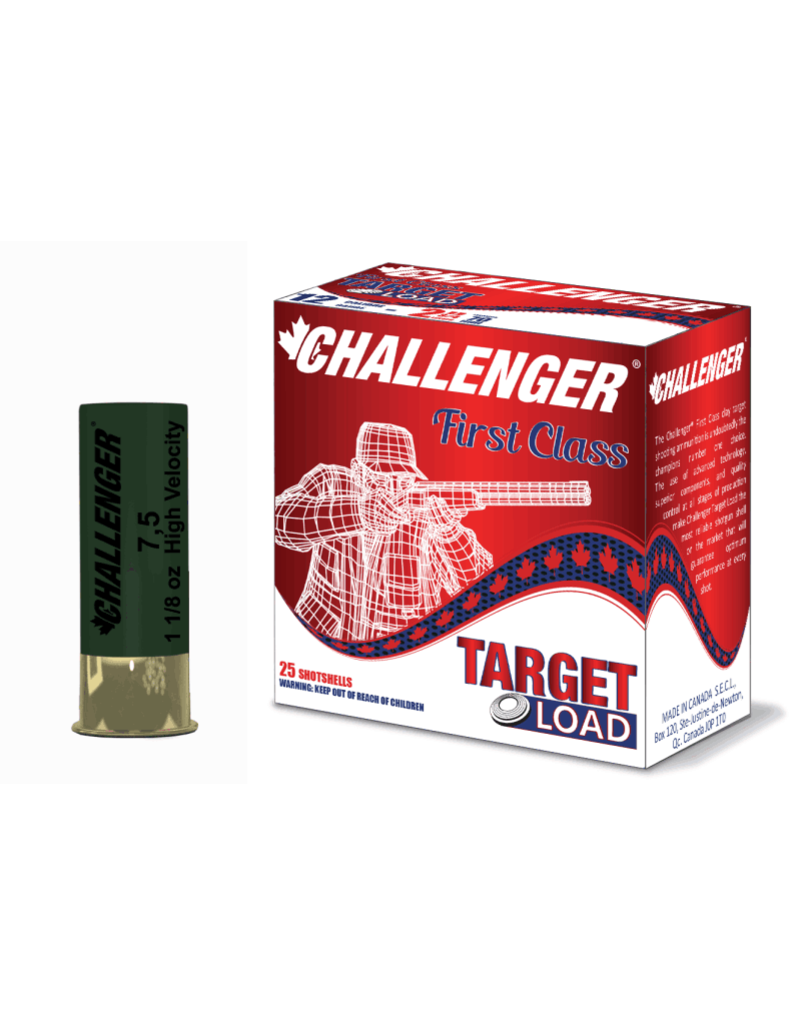 CHALLENGER AMMO TARGET LOAD 12 GA 25  ROUND single