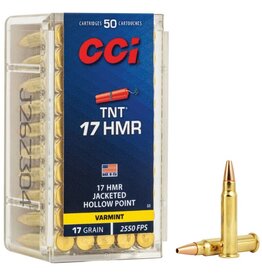 CCI CCI 0053 HMR TNT Rimfire Ammo 17 HMR, TNT JHP, 17 Grains, 2550 fps
