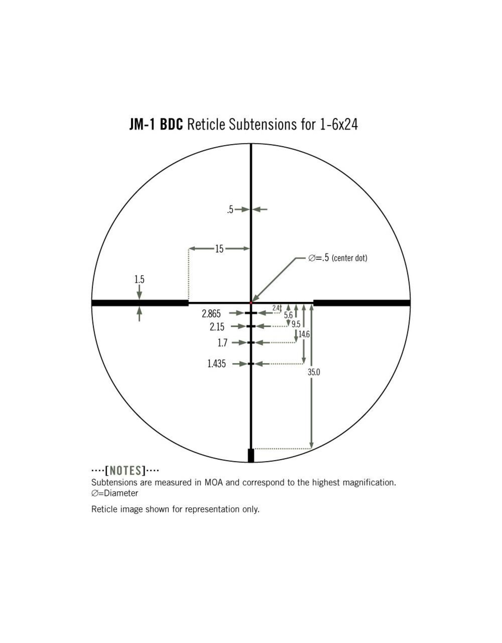 Vortex Vortex Razor Gen II HD-E 1-6x24 Riflescope JM-1 BDC