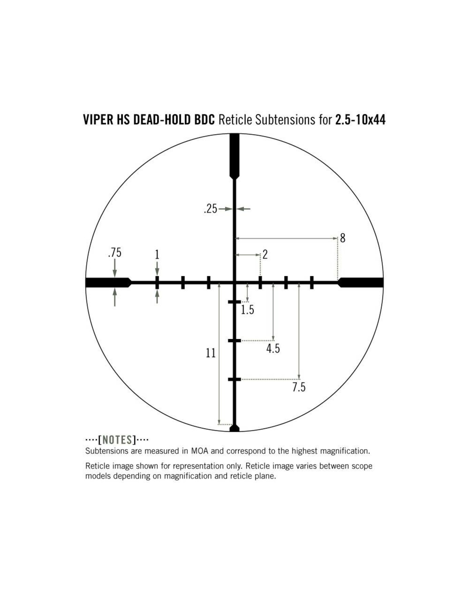 Vortex Vortex Viper HS 2.5-10x44 SFP Riflescope BDC