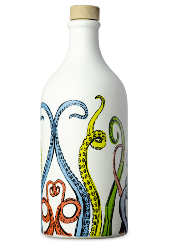 Huile d'olive extra vierge (bouteille en céramique « tentacules ») -  Muraglia 500 ml 
