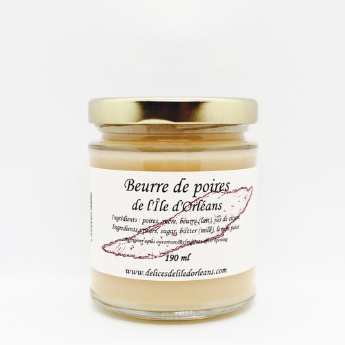 Beurre de poires - Les Délices de l'Île d'Orléans 190 ml 