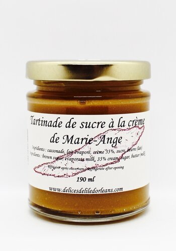 Tartinade de sucre à la crème de Marie-Ange -  Les Délices de l'Île d'Orléans 190 ml 