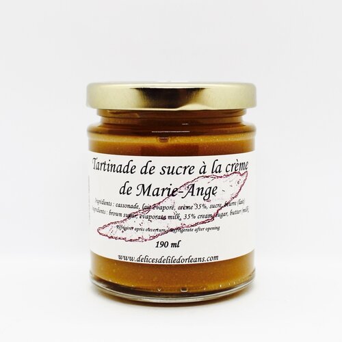 Tartinade de sucre à la crème de Marie-Ange -  Les Délices de l'Île d'Orléans 190 ml 