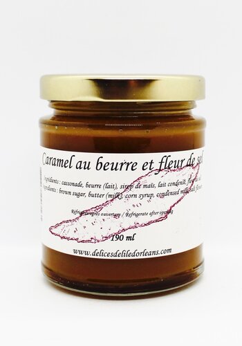 Caramel au beurre à la fleur de sel - Les Délices de l'Île d'Orléans 190 ml 