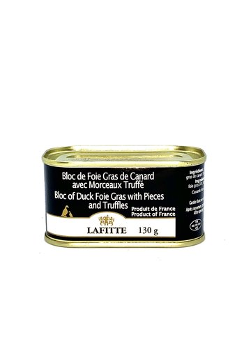Bloc de foie gras de canard avec morceaux truffes - Lafitte 130 g 
