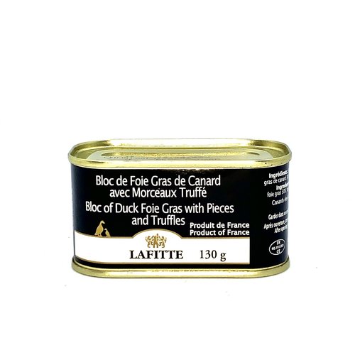 Bloc de foie gras de canard avec morceaux truffes - Lafitte 130 g 