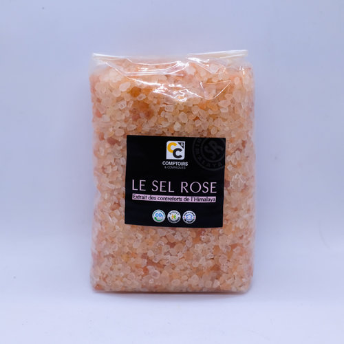 Recharge en sac cristaux de sel rose pour moulin  1KG 