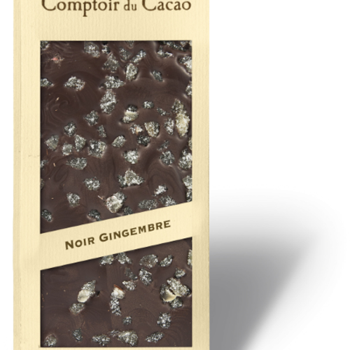 Barre gourmande noir gingembre - Comptoir du Cacao 90 g 