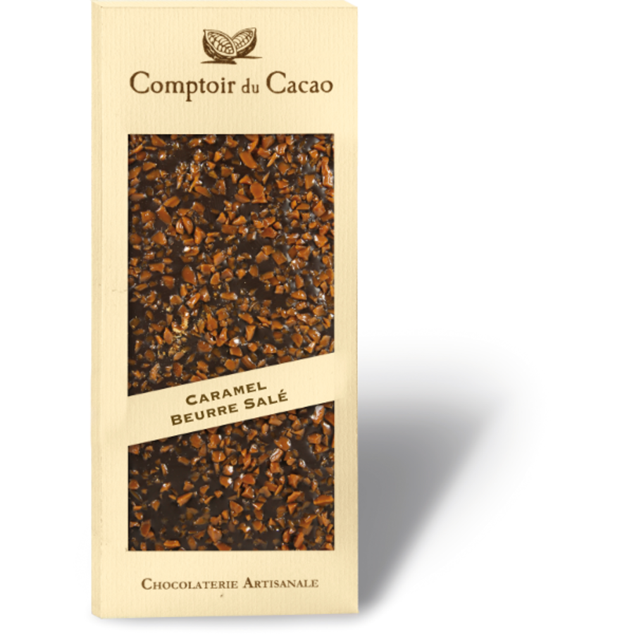 Caramel & Salted butter black gourmet chocolate bar 90g