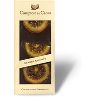 Barre gourmande au chocolat noir & orange confite - Comptoir du Cacao 90 g