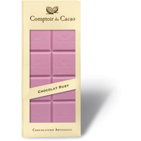 Barre gourmande au chocolat rubis - Comptoir du Cacao 90 g