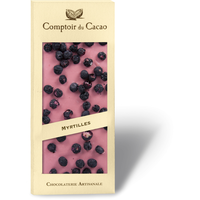 Barre gourmande chocolat ruby & myrtille - Comptoir du Cacao 90 g