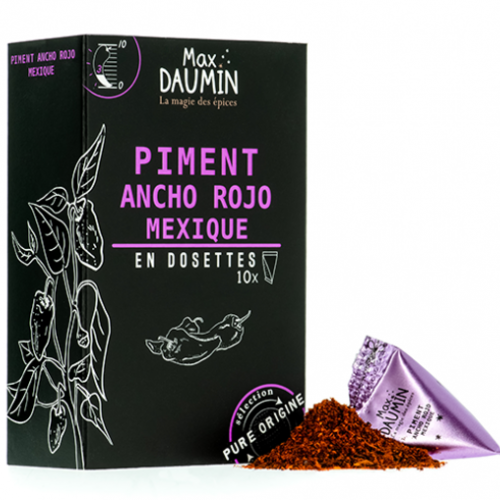 Piment Ancho Rojo du Mexique - Max Daumin 10 dosettes 