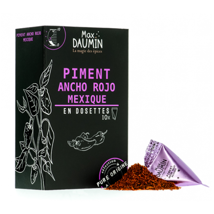 Piment Ancho Rojo du Mexique - Max Daumin 10 dosettes