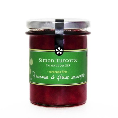 Confiture rhubarbe et fleurs sauvages - Simon Turcotte 212 ml 