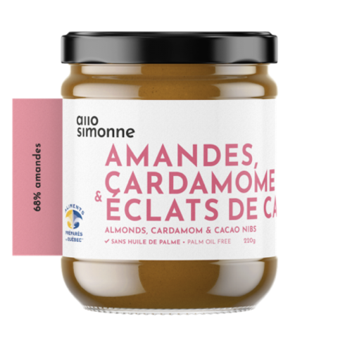 Amandes et cardamome, éclats de cacao - Allo Simonne 220 g 