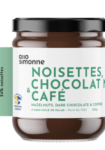 Noisettes chocolat noir & café 220gr ALLO SIMONNE 