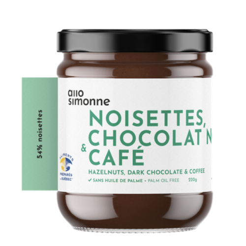 Noisettes, chocolat noir & café - Allo Simonne 220 g 