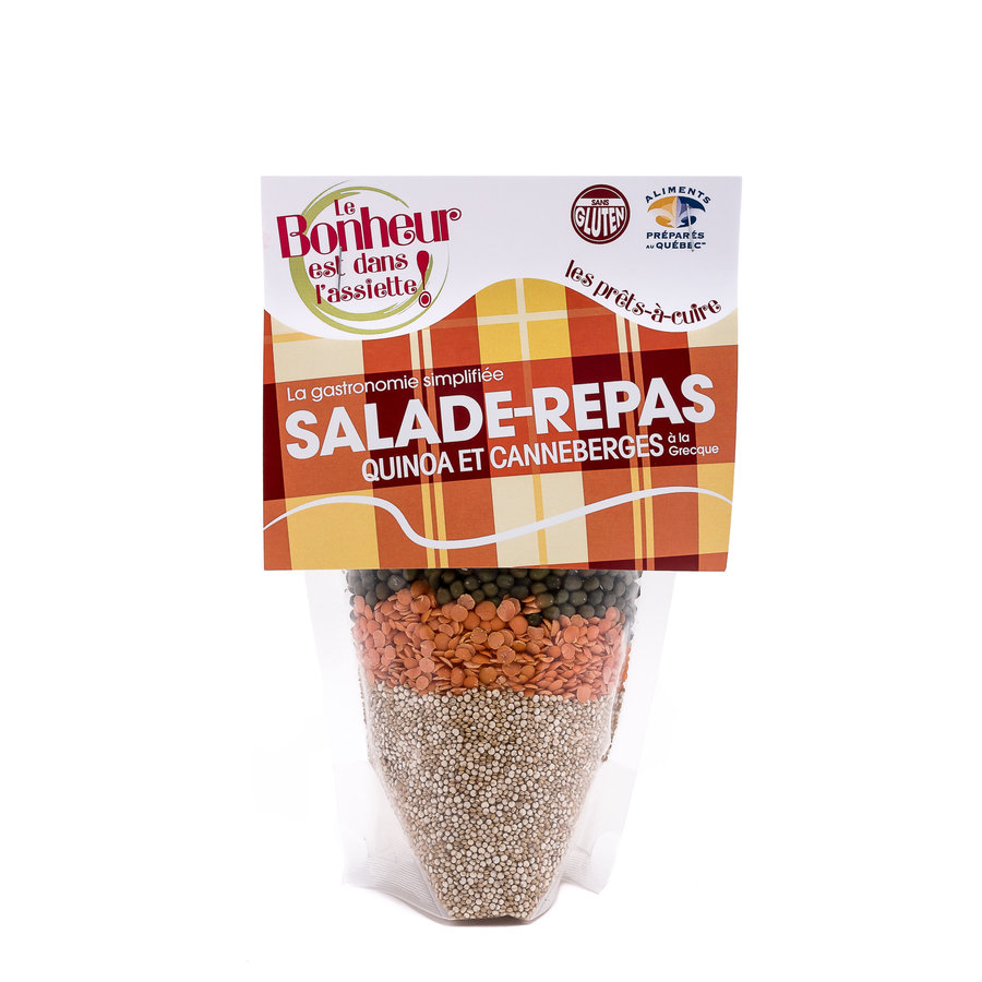 Salade-repas au Quinoa et canneberges - Le Bonheur est dans l'Assiette 275g
