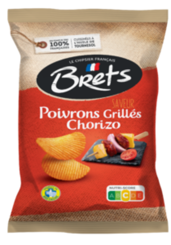 Roasted pepper and chorizo ​​crisps - Brets 125g 
