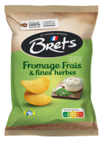 Fresh cheese and fine herb crisps - Brets 125 g 