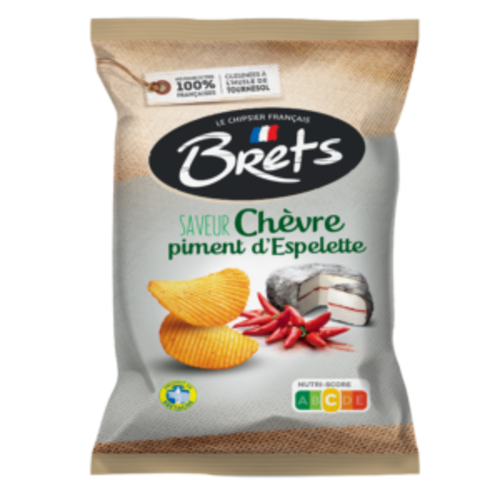 Goat cheese & Espelette pepper chips - Brets 125 g 