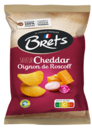 Croustille cheddar & oignon de Roscoff - Brets 125 g 