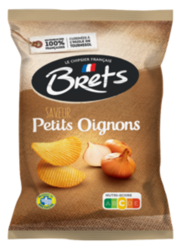 Small onion chips - Brets 125 g 