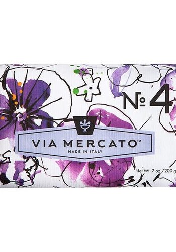 Savon en barre (4) - Violets, Magnolia & Amber - Via Mercato 200 g 