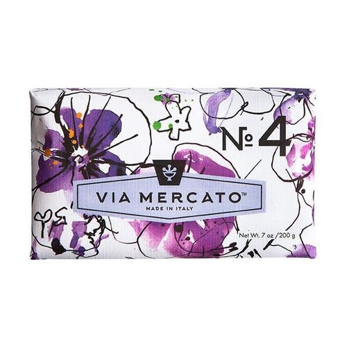 Via Mercato - Savon en barre No.4 - Violets, Magnolia & Amber - 200g 