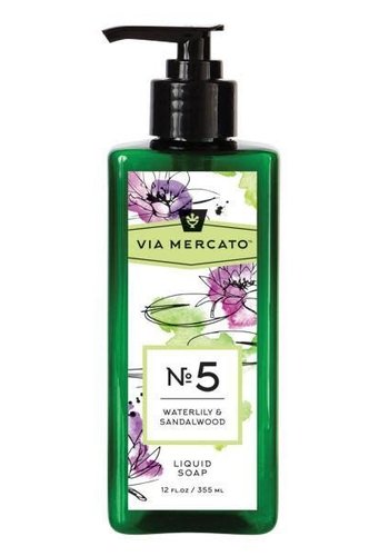 Savon liquide pour les mains (5) - Nénuphar et bois de santal - Via Mercato 355 ml 