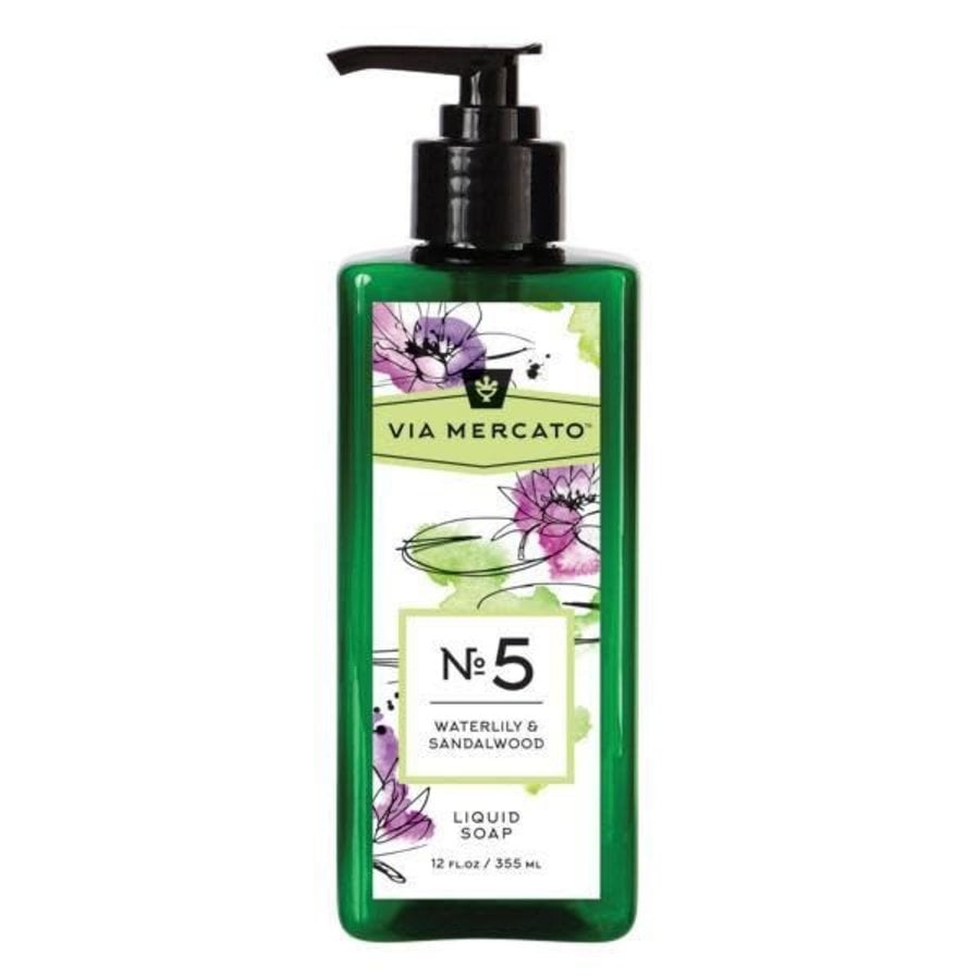 Savon liquide pour les mains (5) - Nénuphar et bois de santal - Via Mercato 355 ml