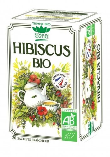 Tisane bio Hibiscus -Romon nature 20 sacchets 