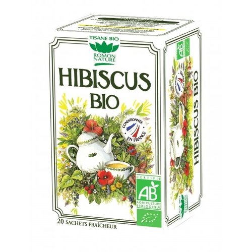Tisane Bio Hibiscus | Romon Nature | 20 sachets 