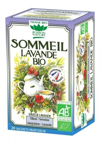 Tisane bio Sommeil Lavande | Romon Nature | 20 sachets 