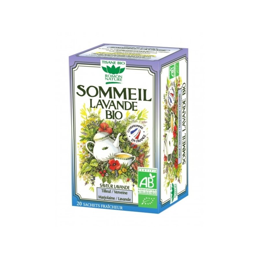 Tisane bio Sommeil Lavande | Romon Nature | 20 sachets