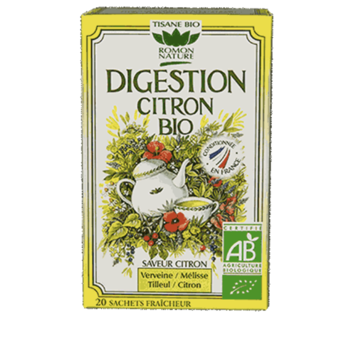 Tisane Bio digestion Citron | Romon Nature | 20 sachets 