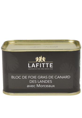 Bloc de foie gras de canard avec 30% de morceaux - Lafitte 400g 