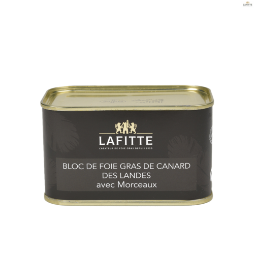 Bloc de foie gras de canard avec 30% de morceaux - Lafitte 400g 